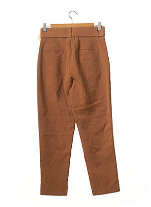 Pantalon 7/8 taille haute taille haute marron LOAVIES femme