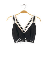 Top tissage jersey fines bretelles noir PINKO femme