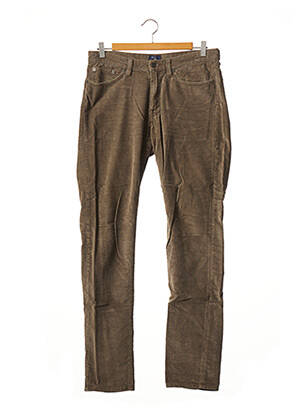 Pantalon slim stretch taille normale marron GANT homme