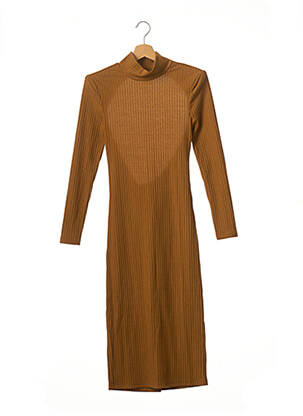 Robe mi-longue manches longues manches longues jaune LPA femme