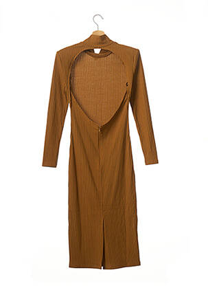 Robe mi-longue manches longues manches longues jaune LPA femme