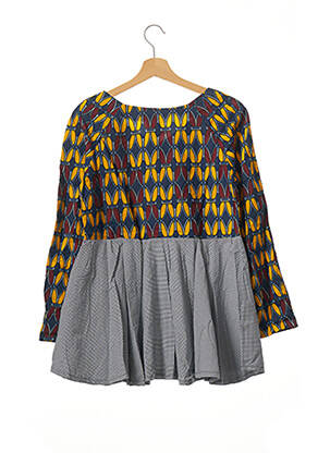 Tunique manches longues col v bleu MAGAZELLES femme