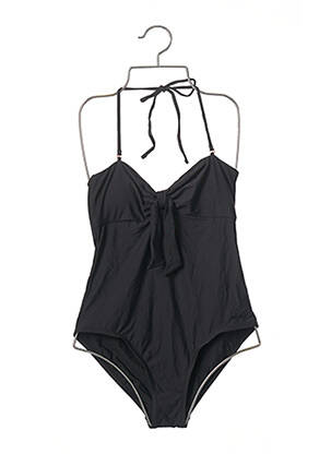 Maillot de bain 1 pièce bretelles élastiquées amovibles haut soutien-gorge avec mousse de rembourrage amovible noir ALLIHOP femme