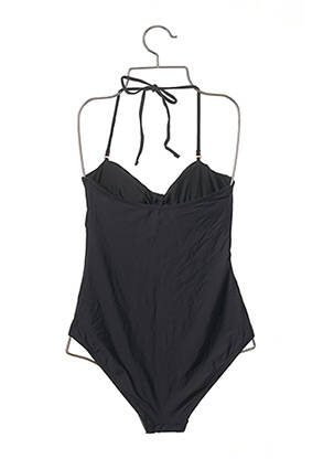 Maillot de bain 1 pièce bretelles élastiquées amovibles haut soutien-gorge avec mousse de rembourrage amovible noir ALLIHOP femme