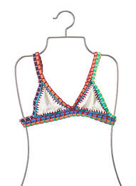 Haut de maillot de bain haut triangles haut triangles blanc SANS MARQUE femme