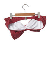 Haut de maillot de bain rouge SANS MARQUE pour femme seconde vue