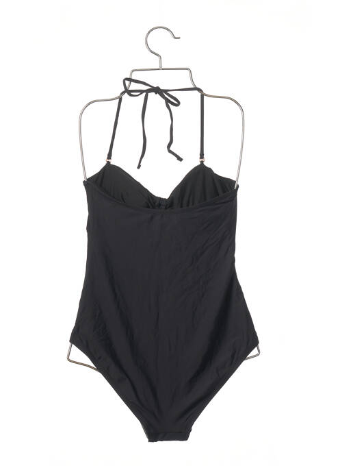 Maillot de bain 1 pièce bretelles élastiquées amovibles haut soutien-gorge avec mousse de rembourrage amovible noir ALLIHOP femme
