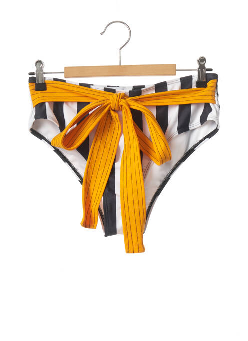 Bas de maillot de bain imprimé rayures culotte noir CHICWISH femme