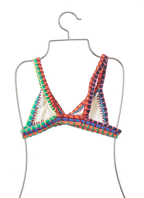 Haut de maillot de bain blanc SANS MARQUE pour femme