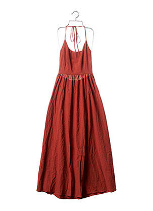 Robe longue manches dos nu orange NASTY GAL femme