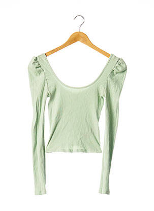Top stretch vert TOPSHOP femme