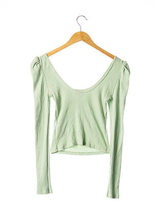 Top stretch vert TOPSHOP femme
