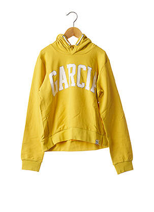 Sweat-shirt à capuche jaune GARCIA pour fille