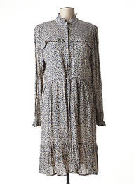 Robe mi-longue manches longues manches longues bleu SOULMATE femme