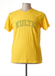 T-shirt jaune KULTE pour homme seconde vue