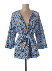 Veste kimono bleu NIU pour femme seconde vue