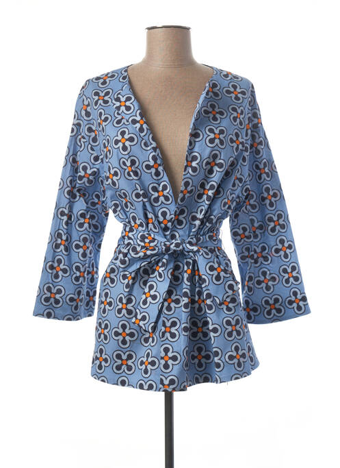 Veste kimono bleu NIU pour femme