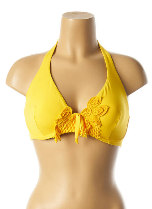 Haut de maillot de bain jaune RAFFAELA D'ANGELO pour femme