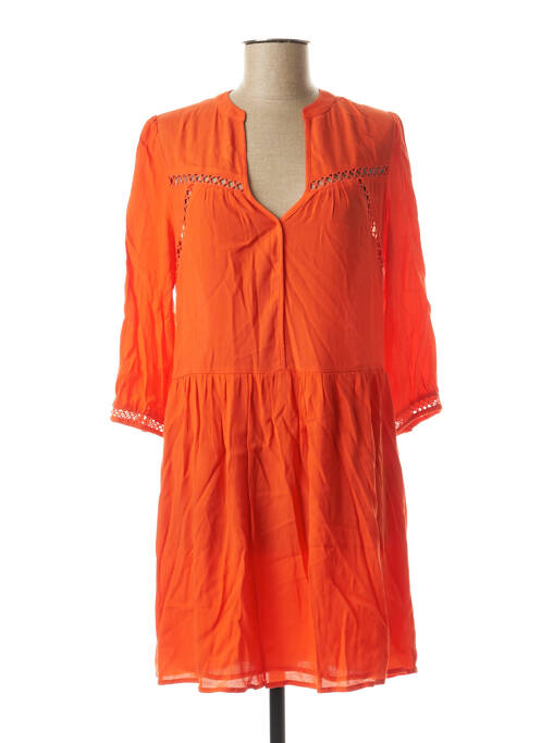 Robe courte orange SEE U SOON pour femme