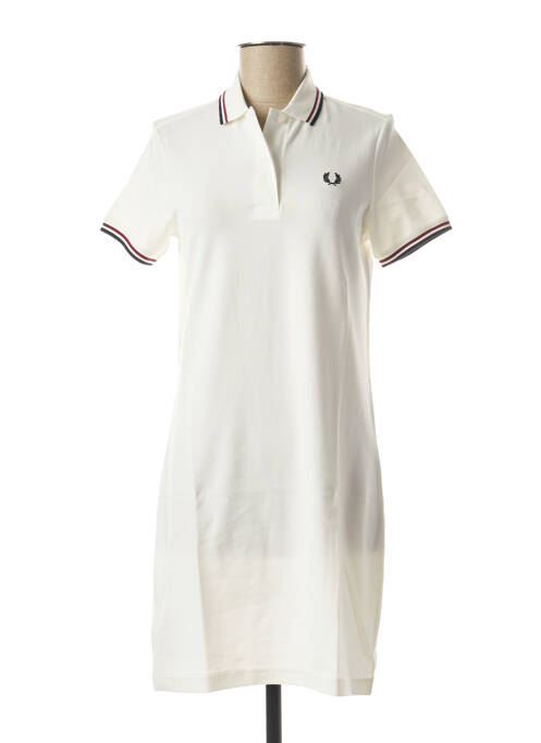 Robe mi-longue blanc FRED PERRY pour femme