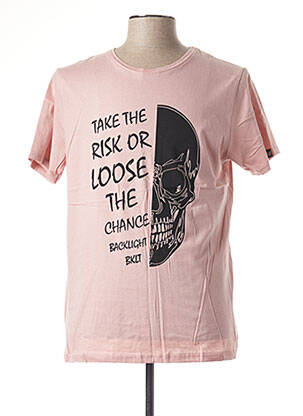 T-shirt rose BACK LIGHT pour homme