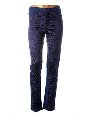 Pantalon droit bleu FARFALLA ROSSO pour femme