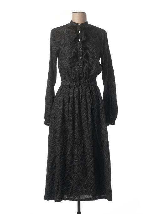 Robe mi-longue noir PETROL INDUSTRIES pour femme