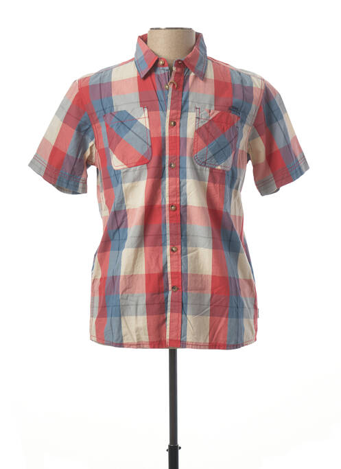 Chemise manches courtes rouge WEIRD FISH pour homme