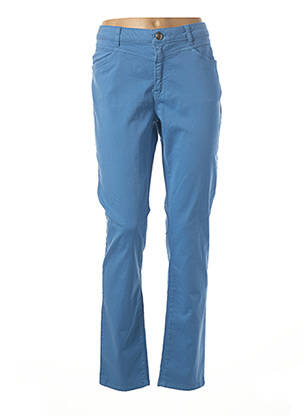 Pantalon slim bleu MENSI COLLEZIONE pour femme