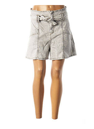 Bermuda coupe droite taille normale gris PLEASE femme