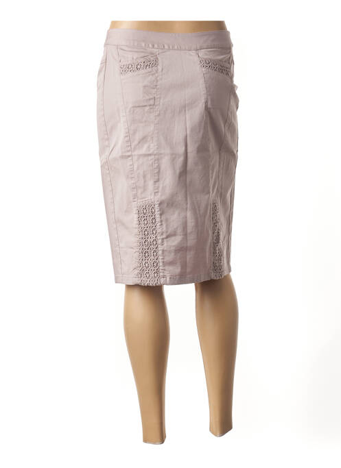 Jupe mi-longue beige JAC JAC pour femme