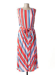 Robe longue manches courtes manches courtes rouge BETTY BARCLAY femme