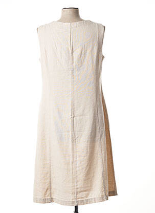 Robe mi-longue sans manche sans manche beige SIGNATURE femme