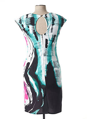 Robe courte fermeture zippée au dos manches courtes blanc EDAS femme