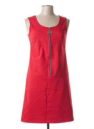 Robe mi-longue sans manche sans manche rouge HALOGENE femme