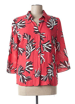 Chemisier imprimé fleurs manches 3/4 rose GEVANA femme