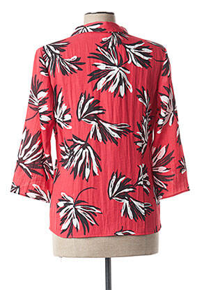 Chemisier imprimé fleurs manches 3/4 rose GEVANA femme