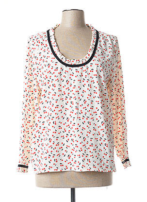 Blouse légère et transparente manches longues blanc HIPPOCAMPE femme