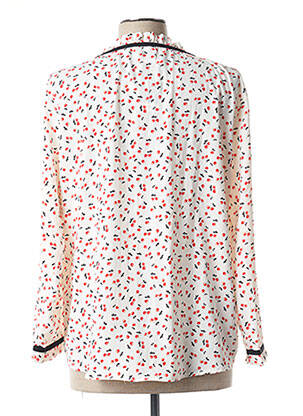 Blouse légère et transparente manches longues blanc HIPPOCAMPE femme