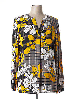 Blouse tissage popeline manches longues jaune BETTY BARCLAY femme