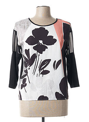 Blouse imprimé fleurs manches 3/4 blanc DIANE LAURY femme