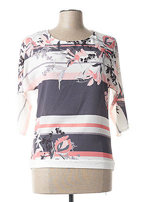 Top tissage crêpe manches 3/4 blanc DIANE LAURY femme