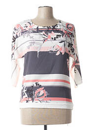 Top imprimé fantaisie manches 3/4 blanc DIANE LAURY femme