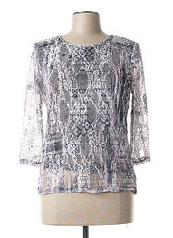 Top stretch manches 3/4 gris DIANE LAURY femme