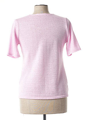 Pull coupe cintrée manches courtes violet GRIFFON femme