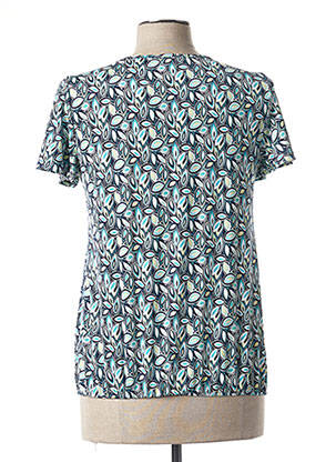 Top stretch manches courtes bleu DIANE LAURY femme
