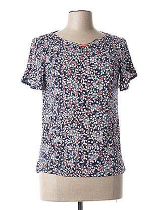 Top stretch manches courtes bleu GEVANA femme