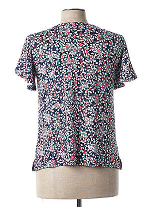 Top stretch manches courtes bleu GEVANA femme