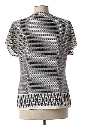 Blouse imprimé fantaisie manches courtes noir DIANE LAURY femme