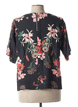 Blouse tissage popeline manches courtes noir DIANE LAURY femme